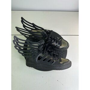 Jeremy Scott x Adidas Wings 2.0 Cutout Black Sz 5 B26273 mens Sandal Sneakers
